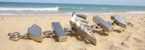 Silver Shell & Leaf Statement Bracelet