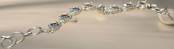 Faceted Crystal Tennis Bracelet