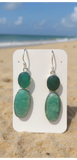Emerald Green Oval Necklace With Earrings
