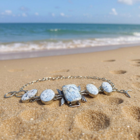 Dendritic Opal Crab Bracelet