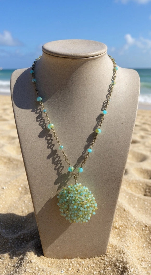 Ocean Breeze Amazonite Cluster Necklace